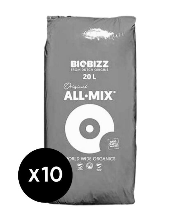 10 SACS DE TERREAUX ALL MIX 20 L BIOBIZZ