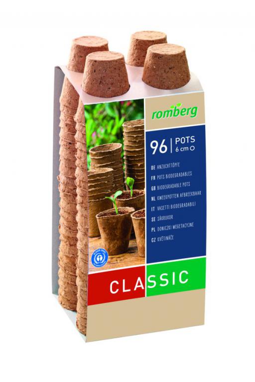 96 Pots Biodégradables de 6cm en Blister