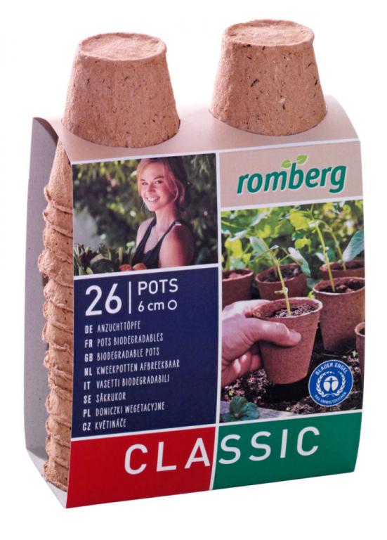 26 Pots biodégradables 6cm rond