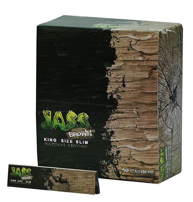 SLIM JASS Marron – Boite de 50 Carnets de feuilles à rouler
