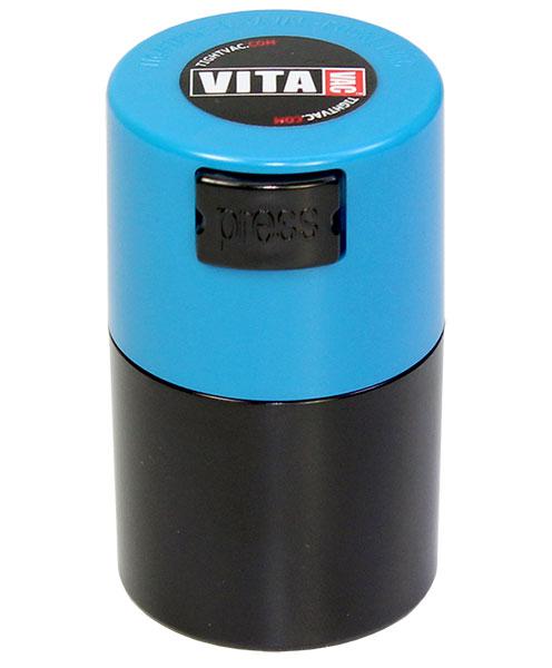 Boite VITAVAC Couvercle Bleu Claire / Corps Noir 0,06L 20g Boite VITAVAC Couvercle Bleu Claire / Corps Noir 0,06L 20g