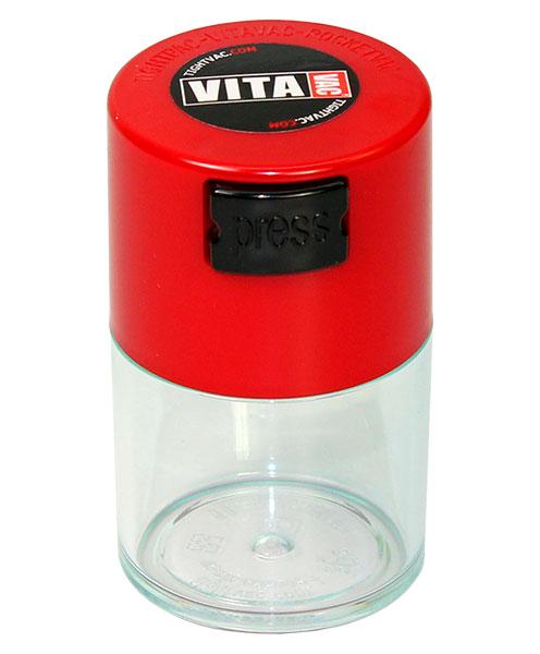 Boite VITAVAC Couvercle Rouge / Corps Transparent 0,06L 20g