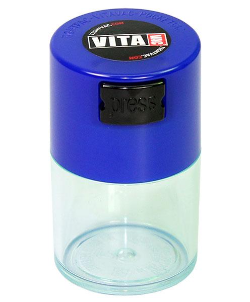 Boite VITAVAC Couvercle Bleu Foncé / Corps Transparent 0,06L 20g Boite VITAVAC Couvercle Bleu Foncé / Corps Transparent 0,06L 20g