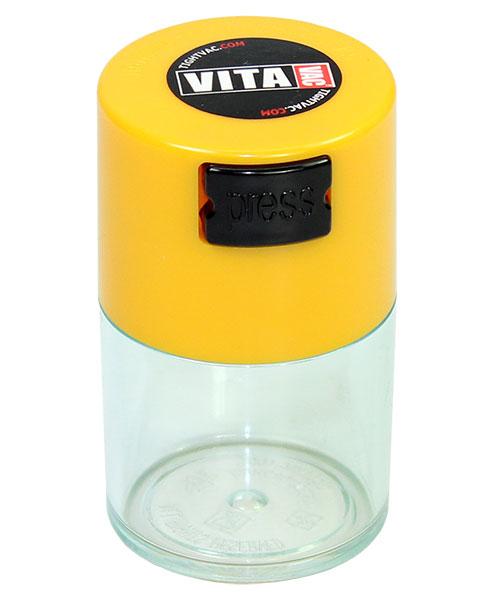 Boite VITAVAC Couvercle Jaune / Corps Transparent 0,06L 20g Boite VITAVAC Couvercle Jaune / Corps Transparent 0,06L 20g