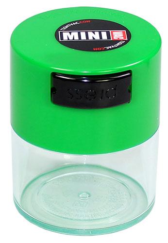 Boite MINIVAC Couvercle Vert / Corps Transparent 0,12L 40g